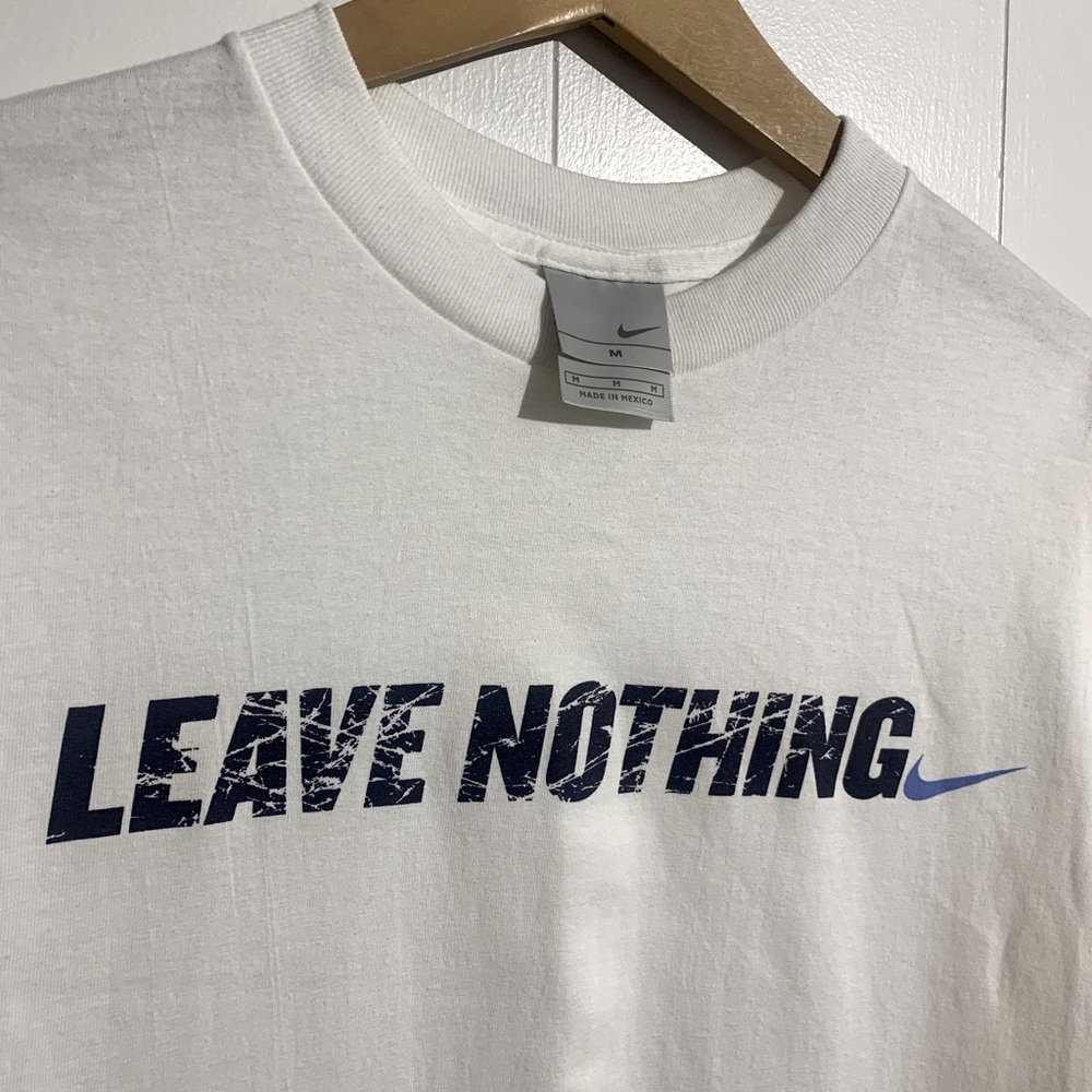 Y2K Nike Silver Tag “Leave Nothing” Statement Tee